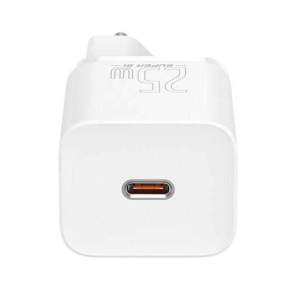 МЗП Baseus Super Si Quick Charger 1C 25W EU Sets White With Mini White Cable Type-C to Type-C 3A 1m White 170556 фото